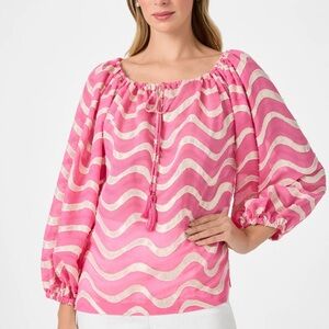 Trina Turk Sandia Top in Shimmer Fabric
